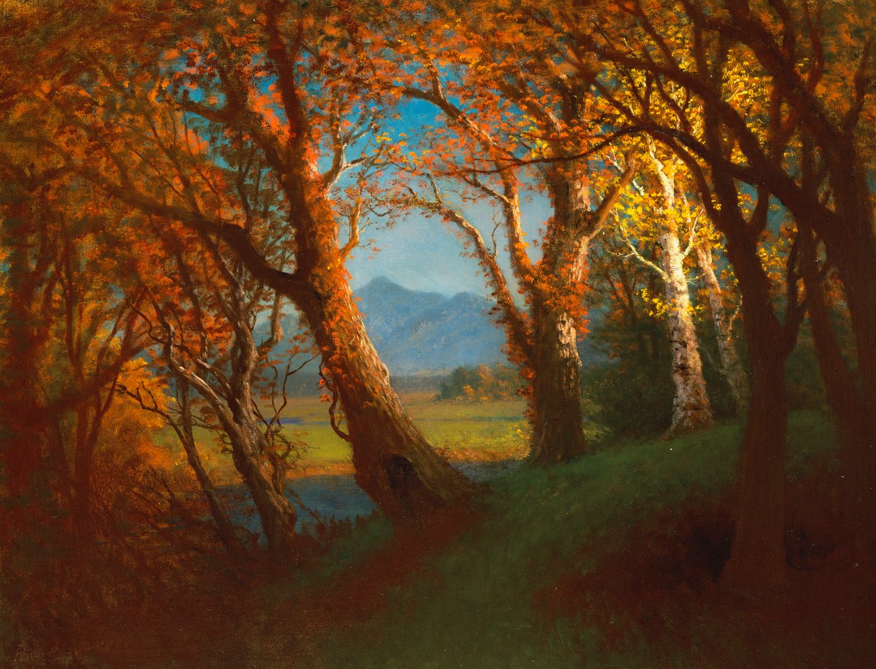 Solnedgang i Nebraska-territoriet av Albert Bierstadt