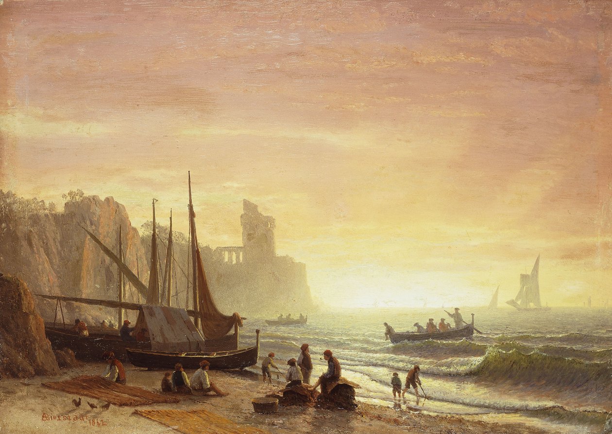 Fiskeflåten, 1862 av Albert Bierstadt