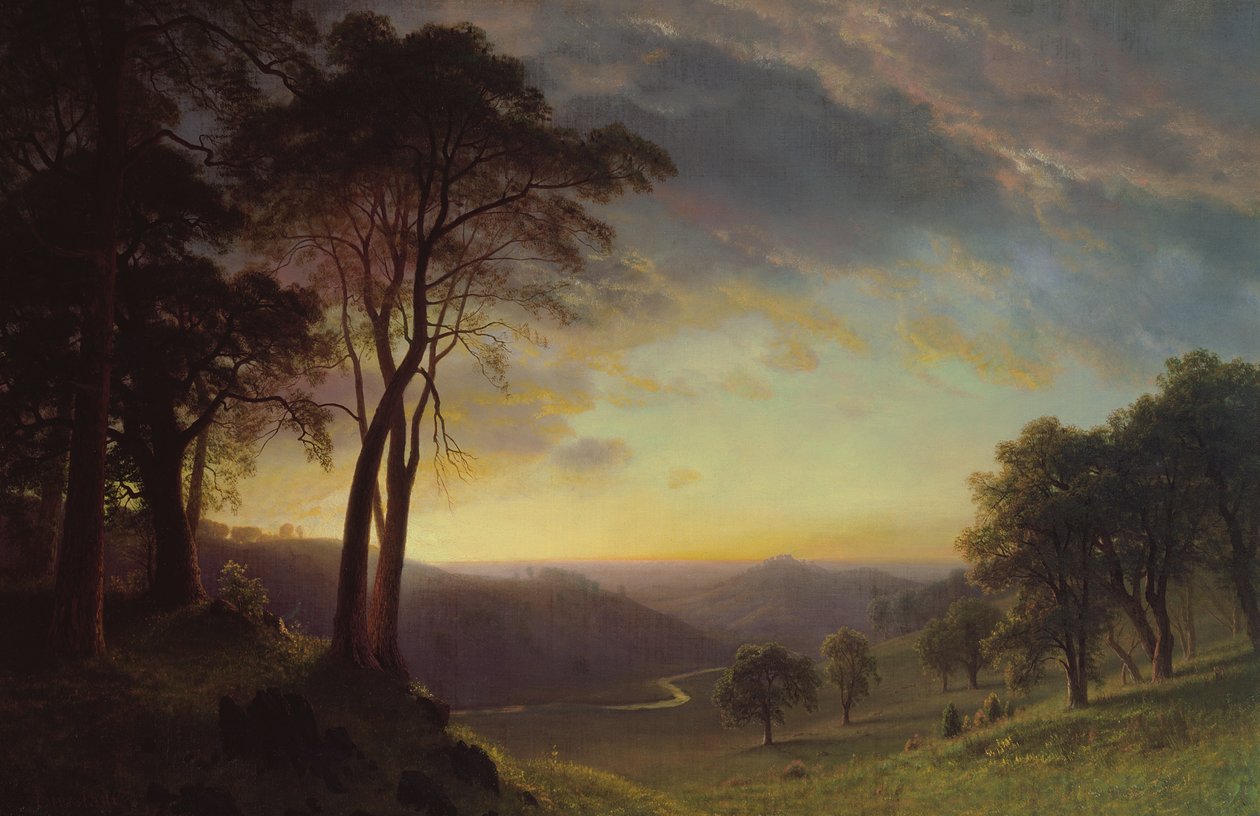 Sacramento River Valley av Albert Bierstadt