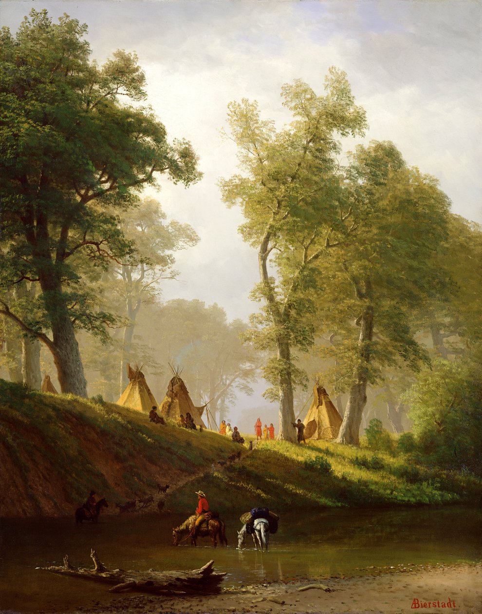 The Wolf River, Kansas, ca. 1859 av Albert Bierstadt