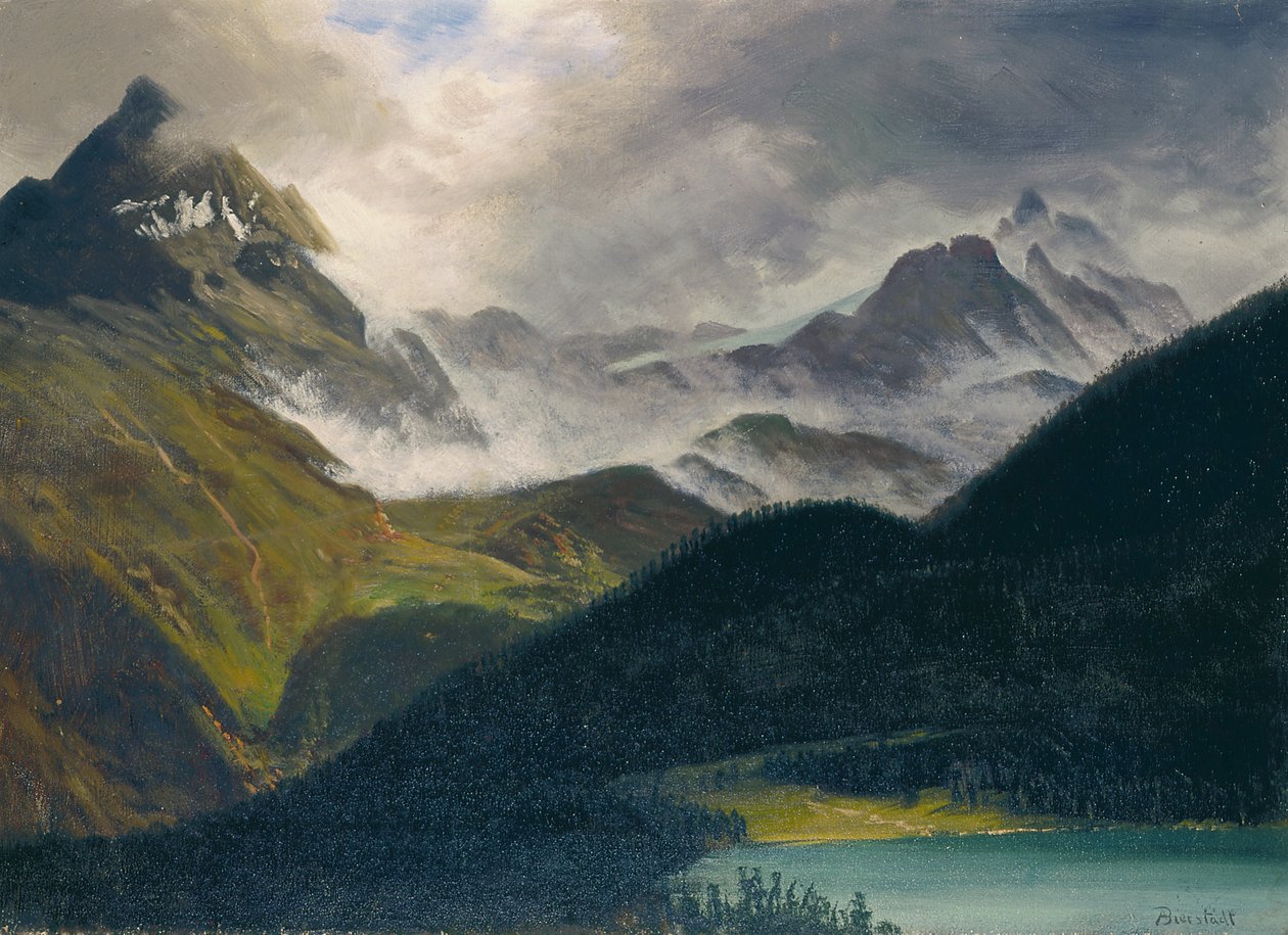 Uten tittel (olje på lerret) av Albert Bierstadt