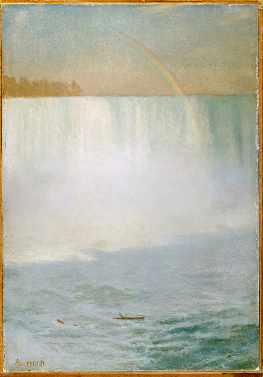 Foss og regnbue, Niagara av Albert Bierstadt