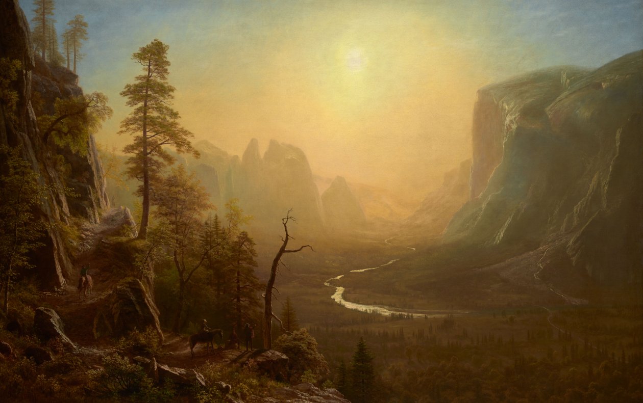 Yosemite-dalen, Glacier Point-stien av Albert Bierstadt