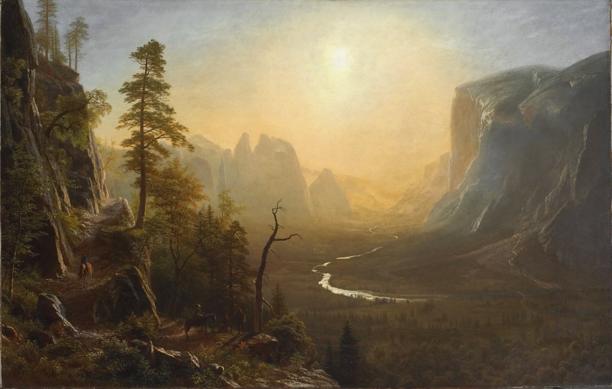 Yosemite Valley, Glacier Point Trail, ca. 1873 av Albert Bierstadt