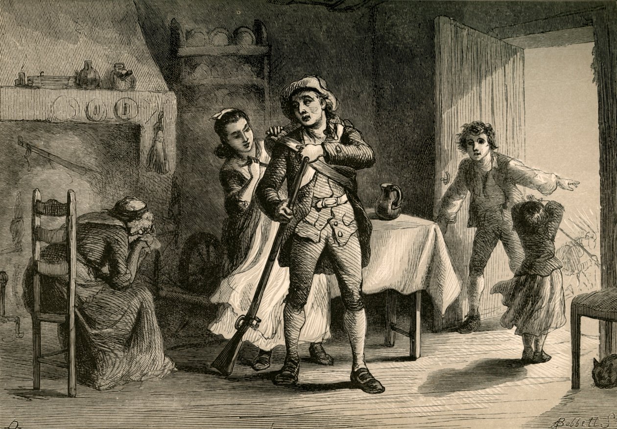 En liten mann som forbereder seg på krig, 1877. av Albert Bobbett