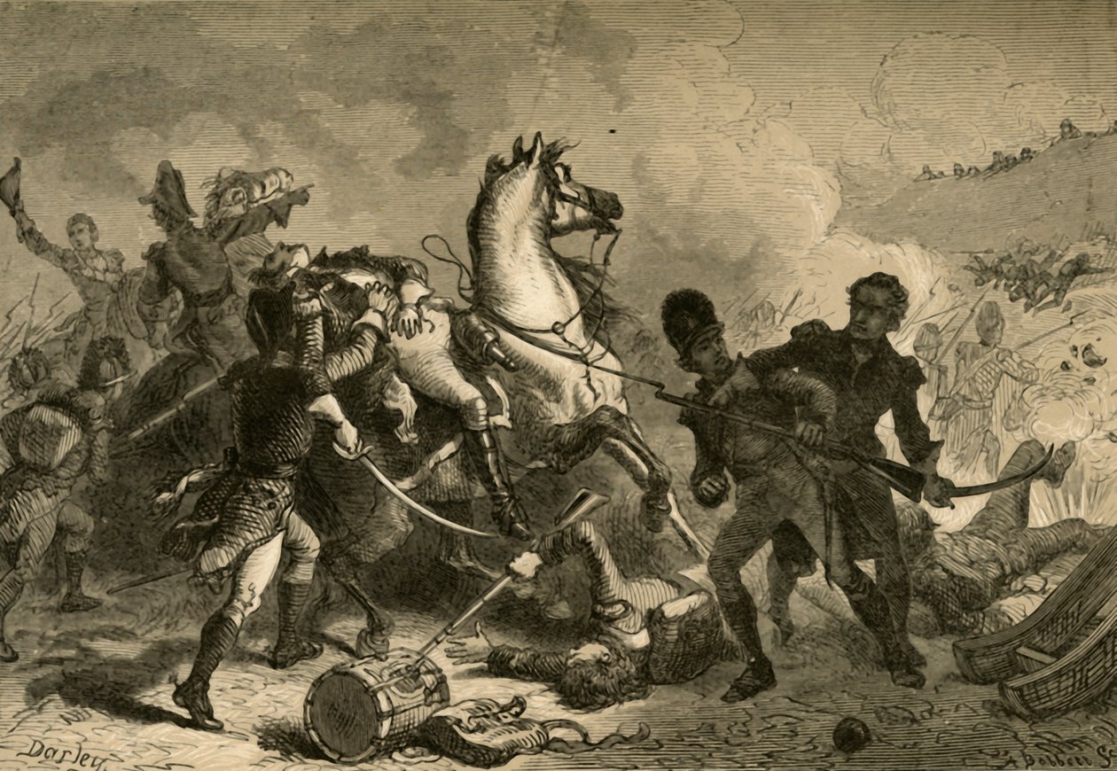 Slaget ved New Orleans - General Pakenhams død, 1878. av Albert Bobbett