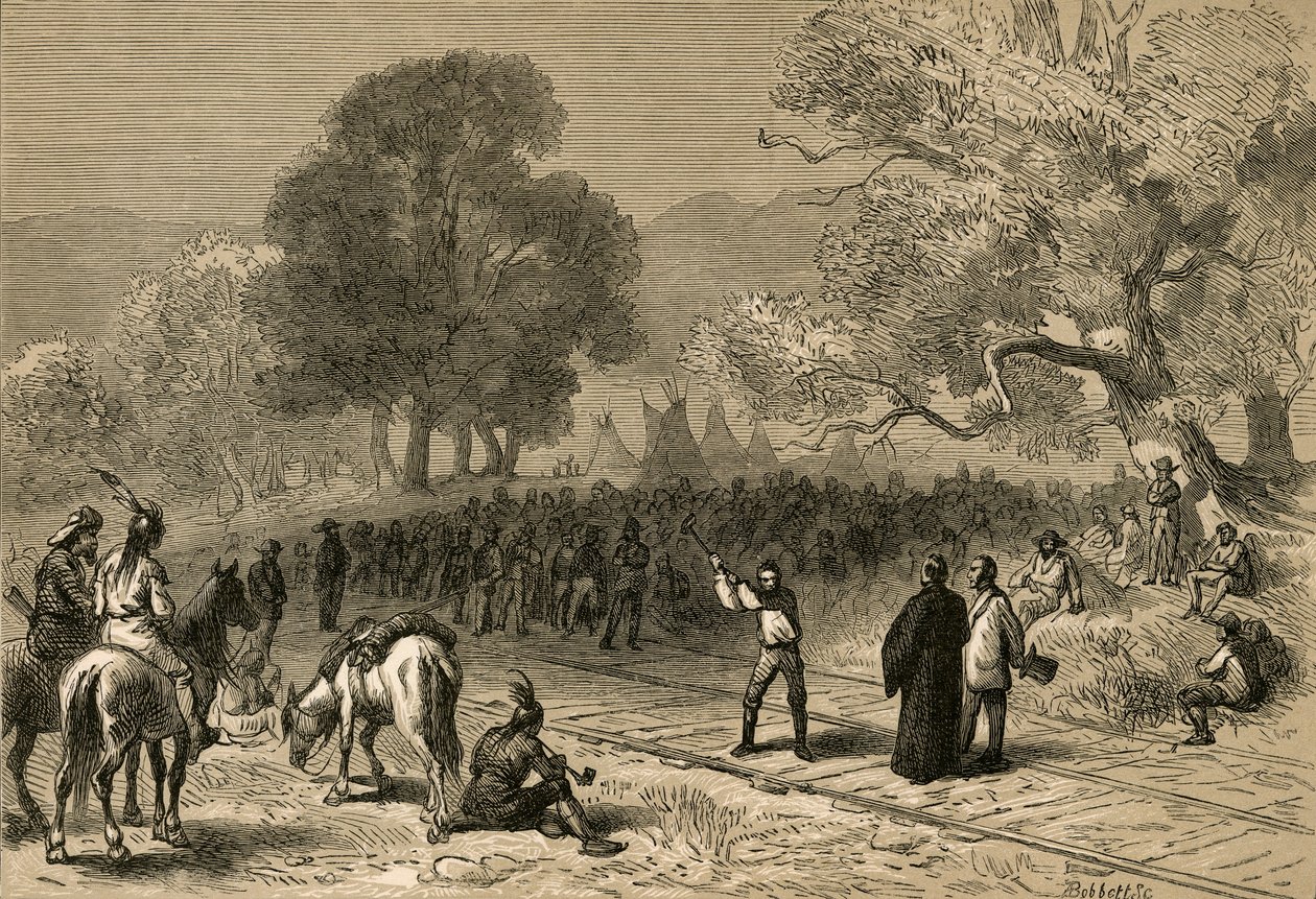 Fullføring av Pacific Railroad, 1878. av Albert Bobbett