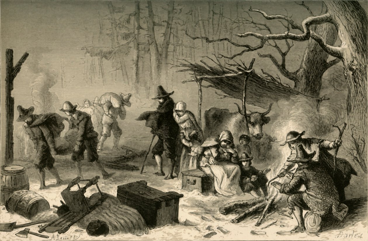 Engelske nybyggere i Amerika, 1877. av Albert Bobbett