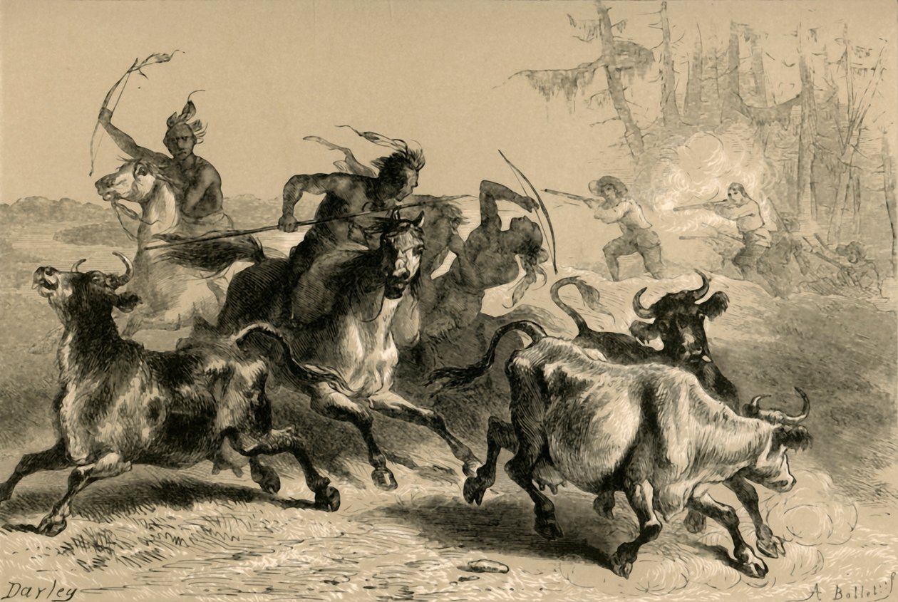 Indianere som plyndrer South Carolina Plantations, 1877. av Albert Bobbett