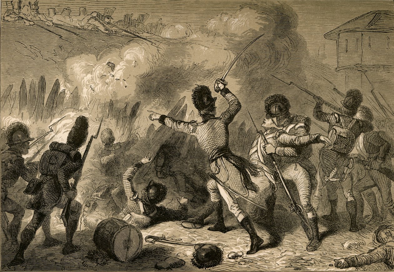 Britene ble slått tilbake ved Fort Stephenson, 1878. av Albert Bobbett