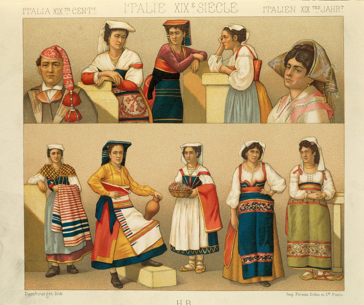"Le Costume Historique" (The Complete Costume History) av Auguste Racinet, bind V av Albert Charles August Racinet