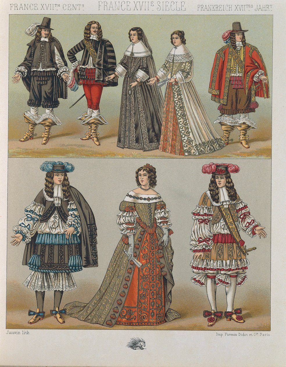 "Le Costume Historique" (The Complete Costume History) av Auguste Racinet, bind V av Albert Charles August Racinet