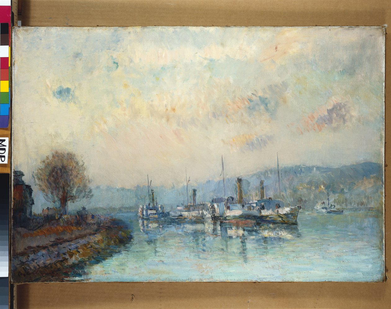 Fra Boathouse, utkanten av Rouen av Albert Charles Lebourg