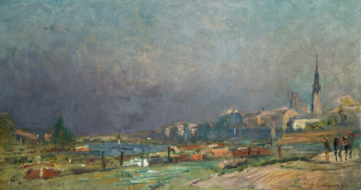 På bredden av elven av Albert Charles Lebourg