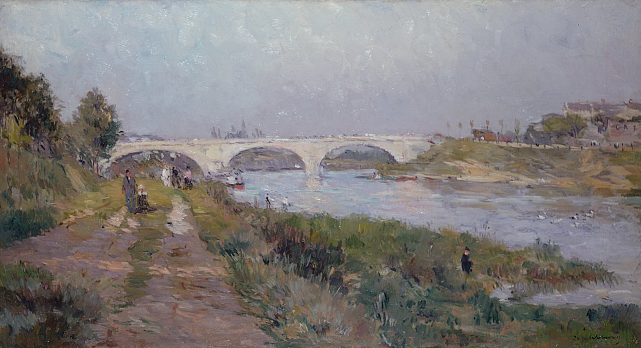 Broen over Marne ved Charenton av Albert Charles Lebourg