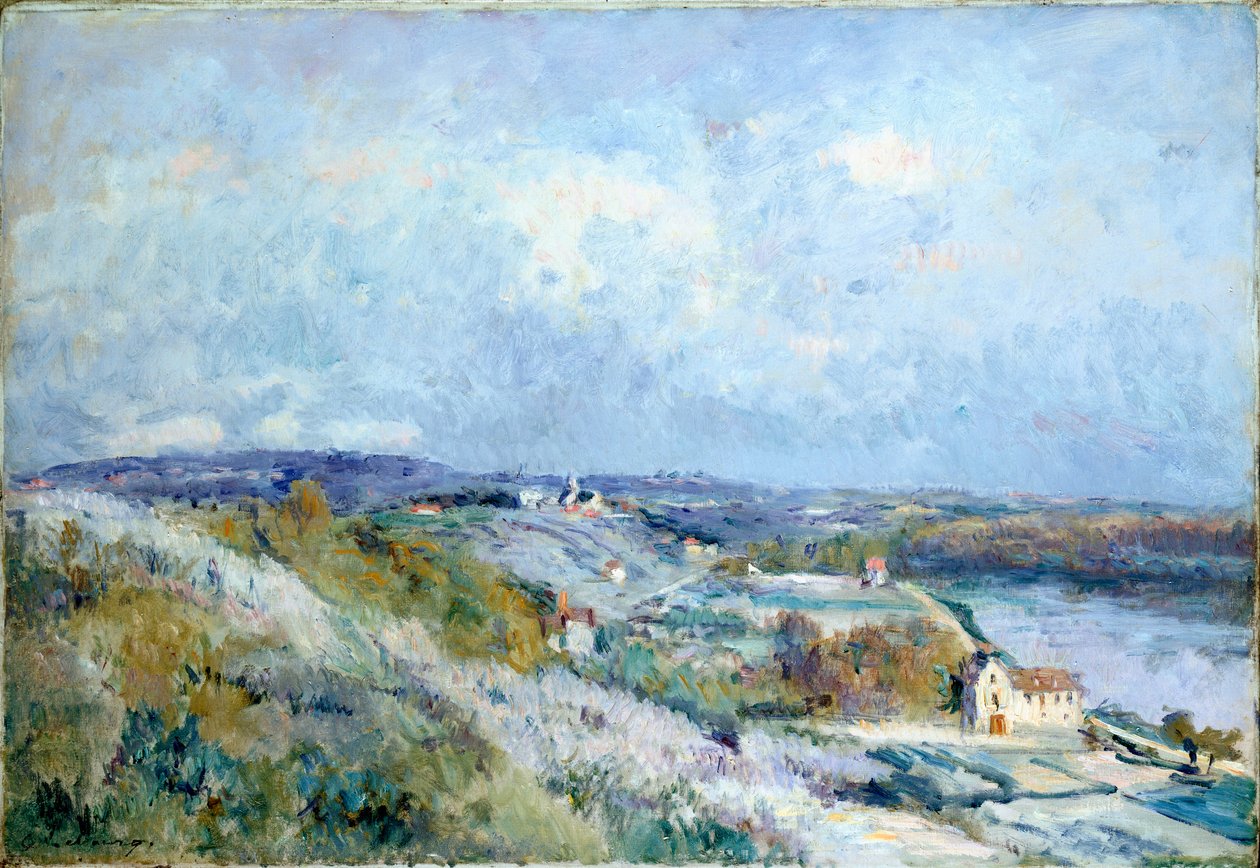 The Fields of Herblay om våren av Albert Charles Lebourg