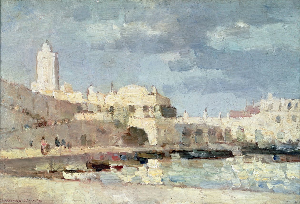Havnen i Alger, 1876 av Albert Charles Lebourg
