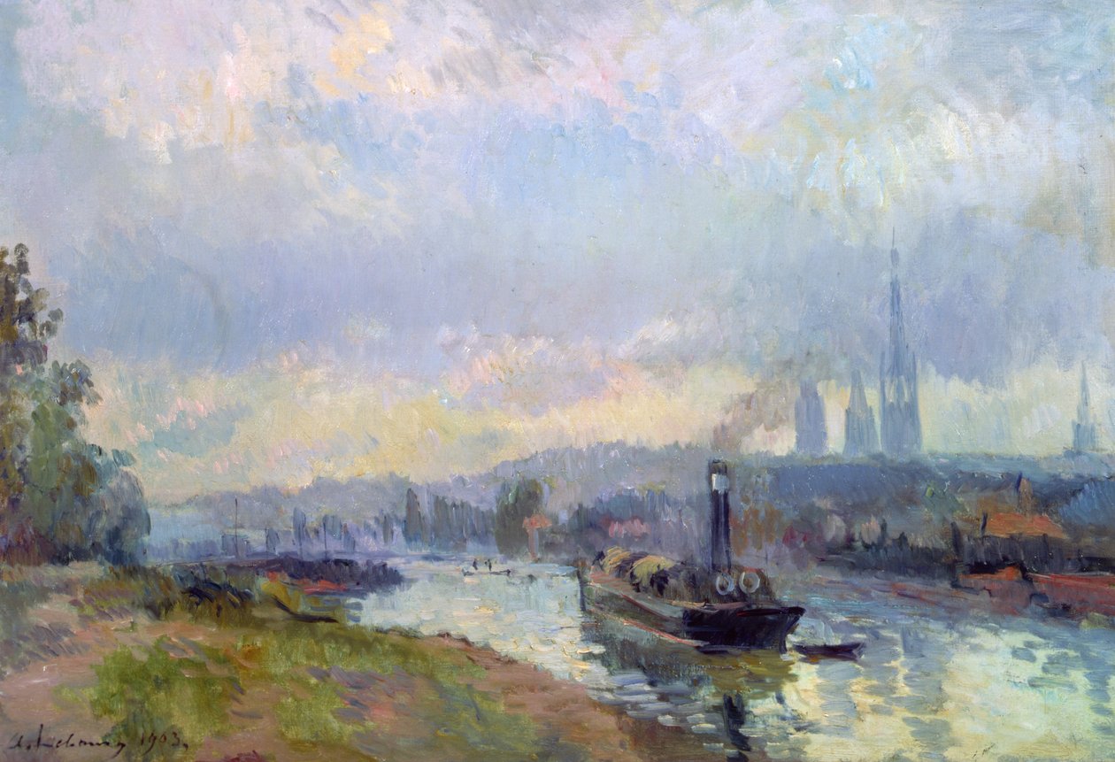 Taubåter i Rouen, 1903 av Albert Charles Lebourg