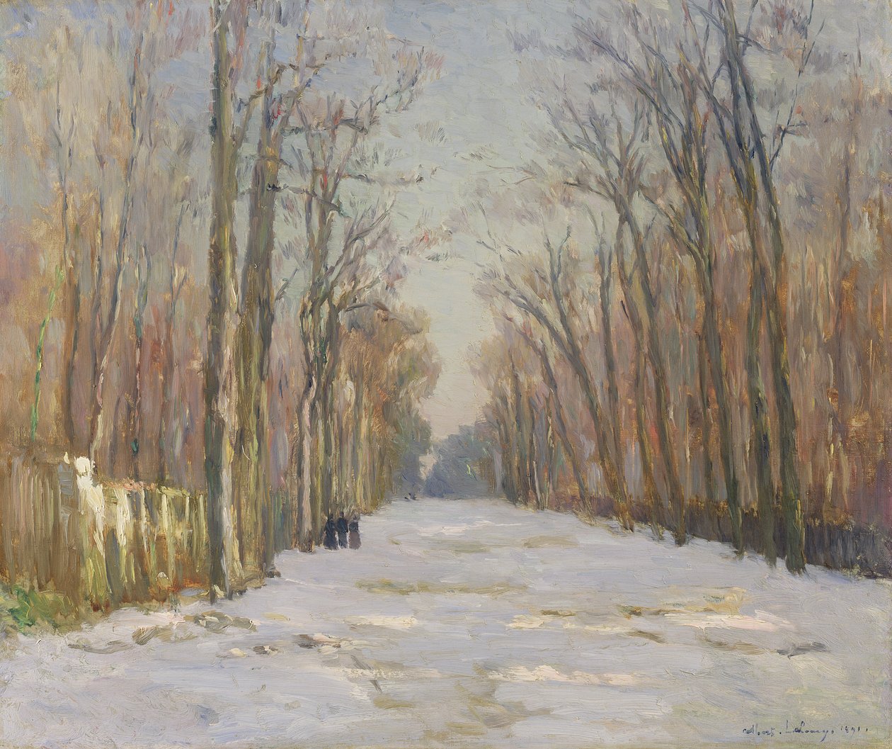 Vinterscene, 1891 av Albert Charles Lebourg