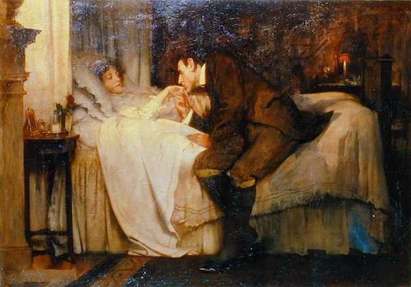 Fjær (olje på lerret) av Albert Chevallier Tayler