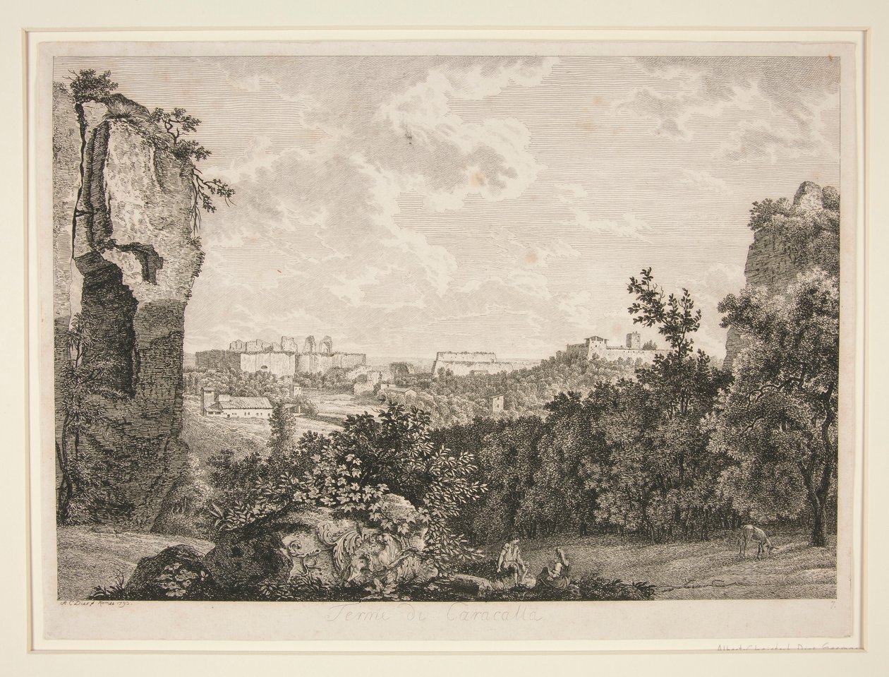 The Baths of Caracalla, Roma av Albert Christoph Dies