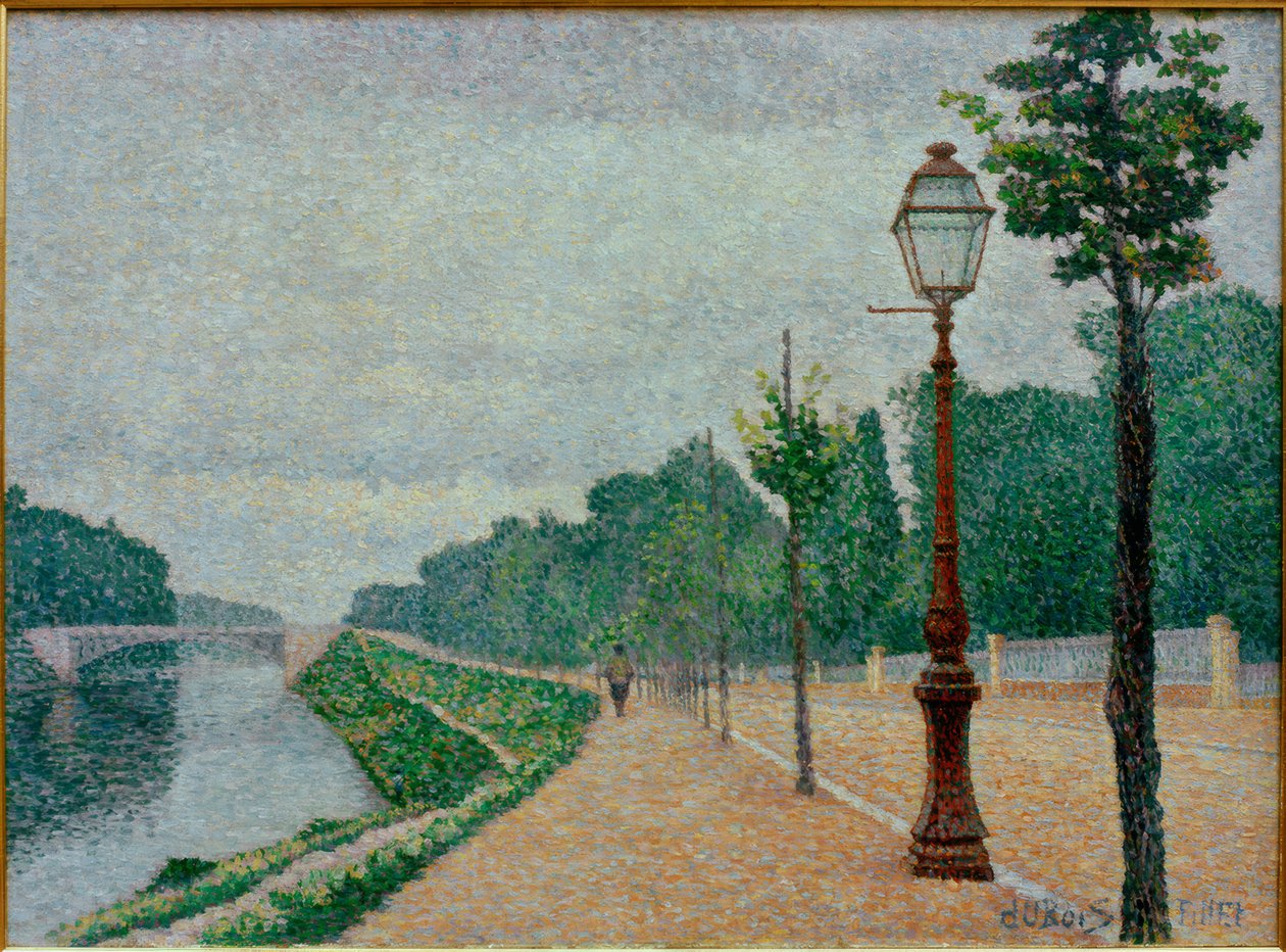 Bredden av Seinen i Neuilly av Albert Dubois Pillet