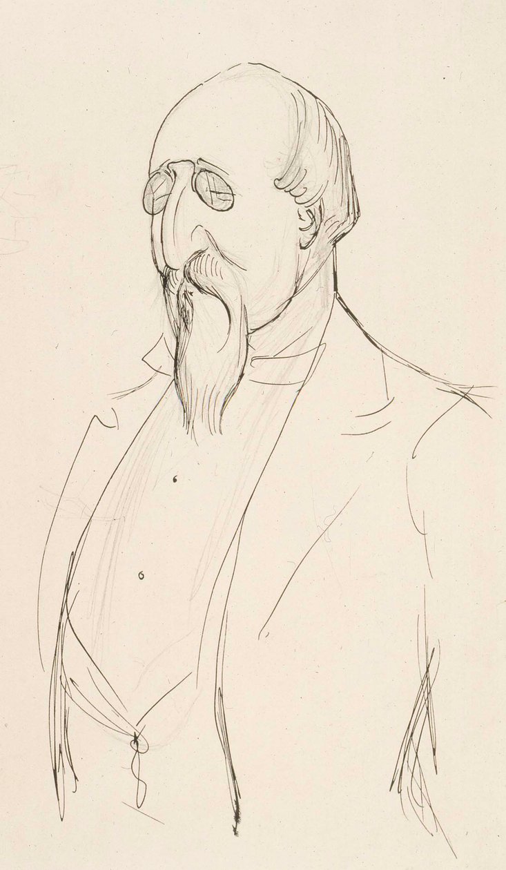 Karikatur av Leo Mechelin av Albert Edelfelt