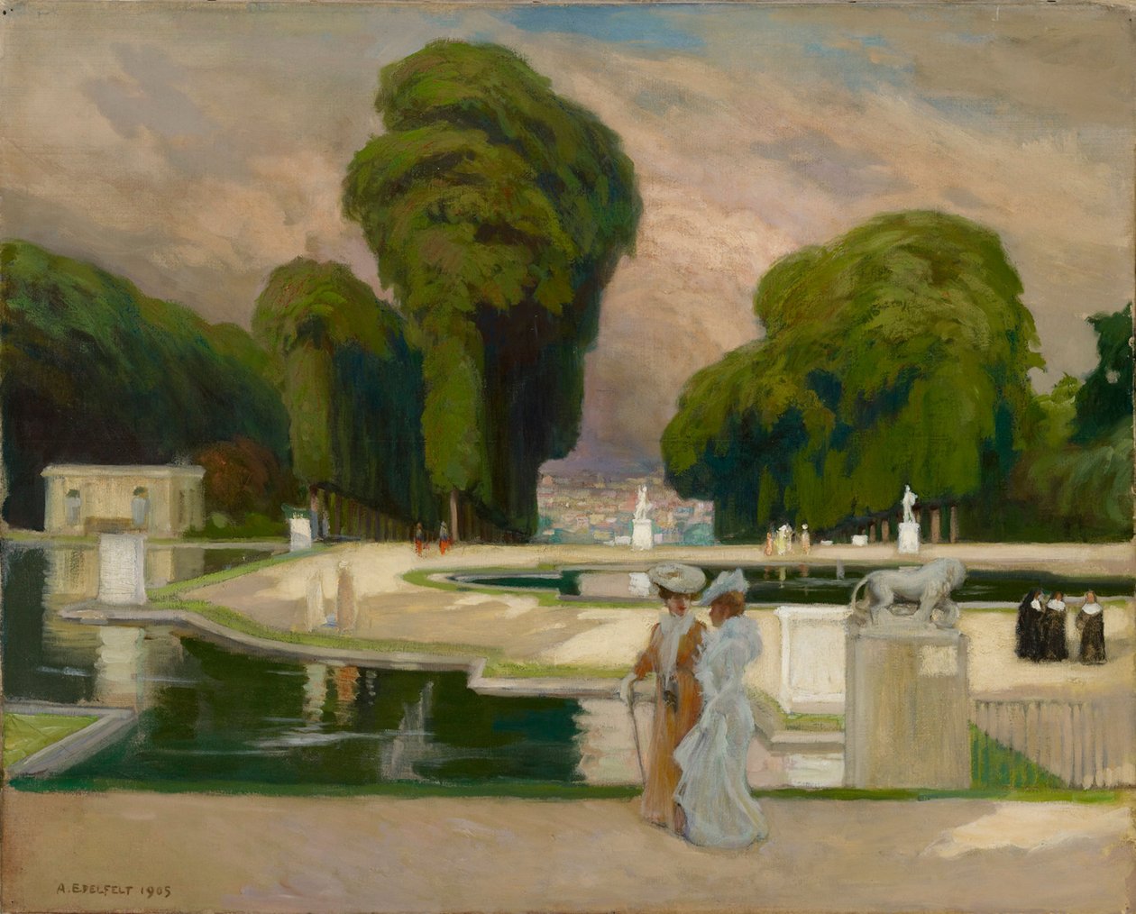 Fra Saint-Cloud-parken, Paris av Albert Edelfelt