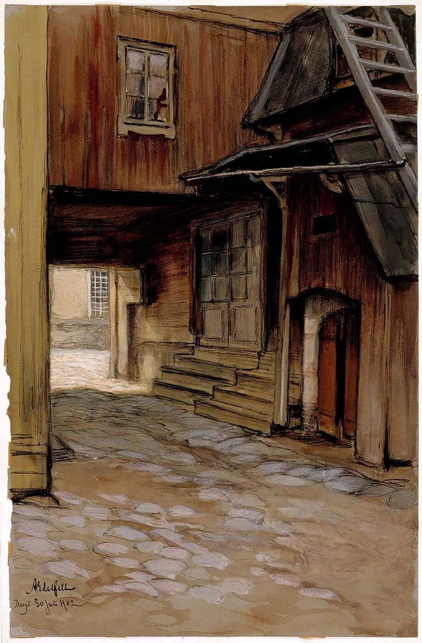 Hus i Porvoo av Albert Edelfelt