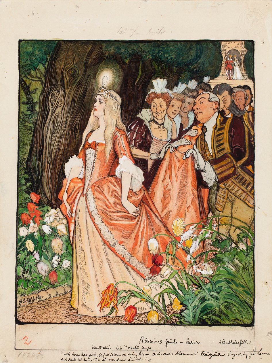 Illustrasjon til Adalminas perle av Albert Edelfelt