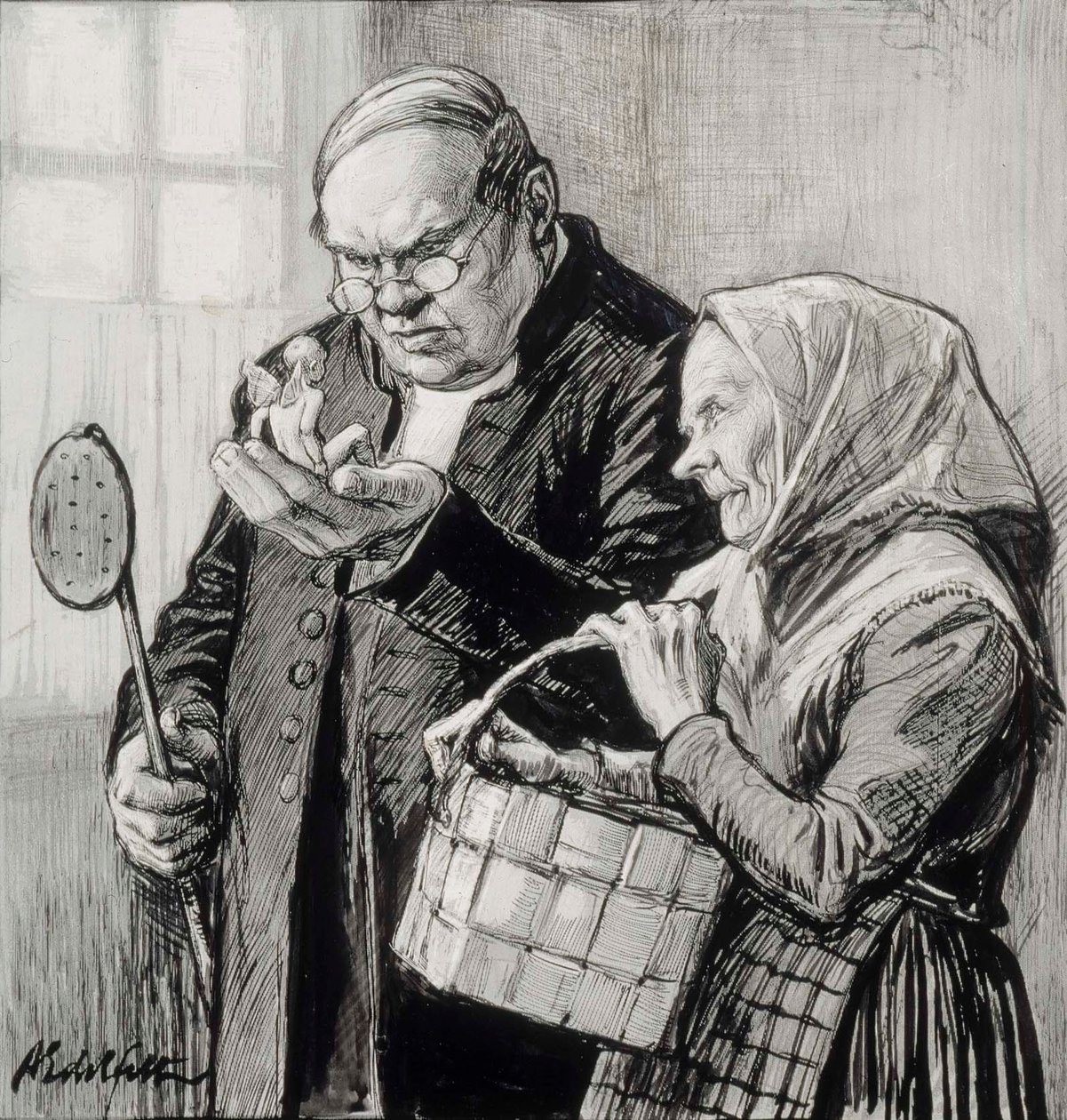 Illustrasjon av det lille geniet av Albert Edelfelt