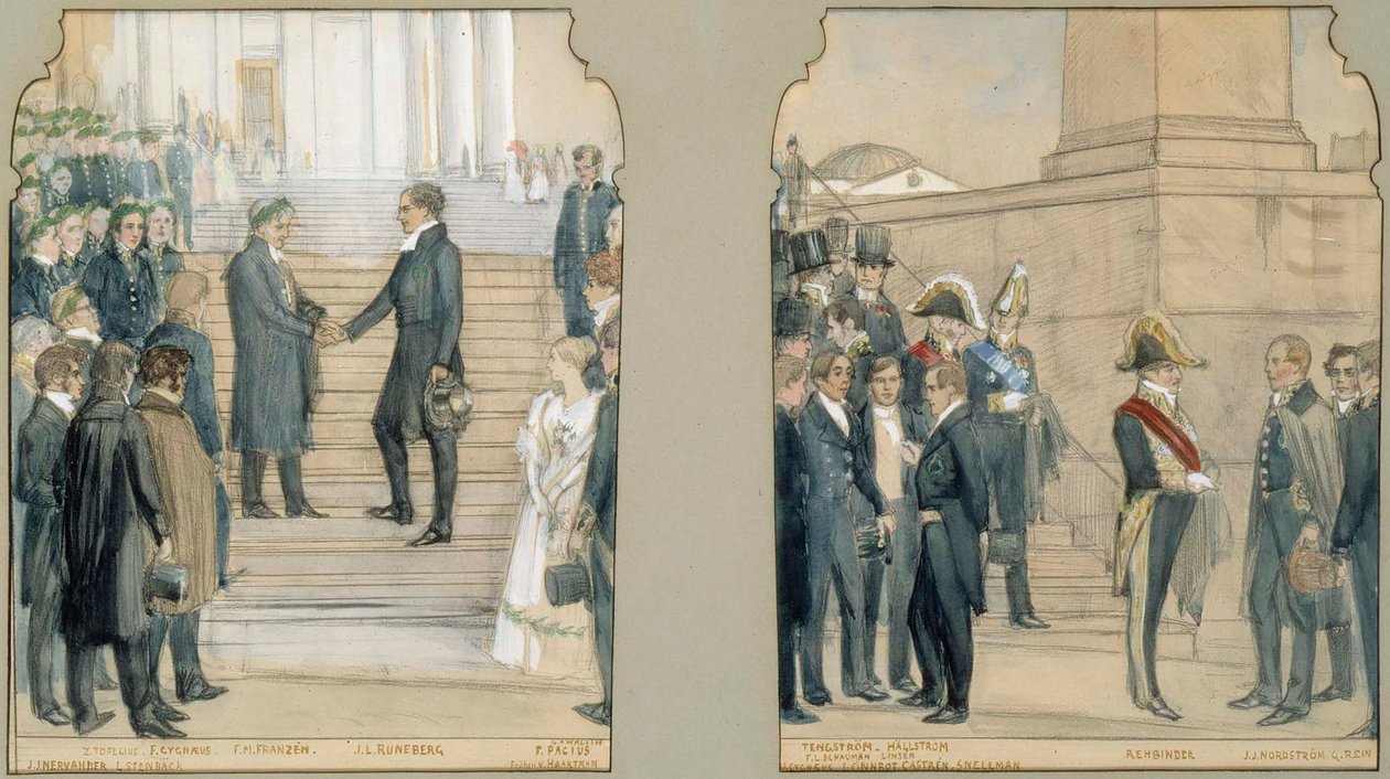 Jubileumsgradseremoni, påmelding til konkurransen av Albert Edelfelt