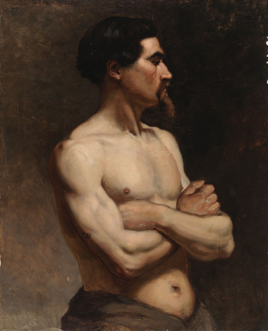 Mannlig modell, akademistudie av Albert Edelfelt