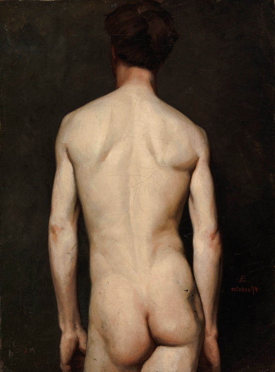 Mannlig modell, akademistudie av Albert Edelfelt