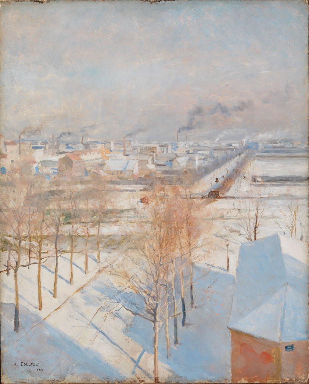 Paris i snø av Albert Edelfelt