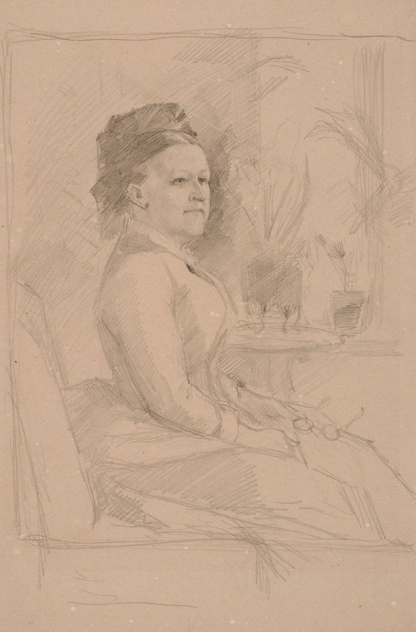 Portrettstudie av kommerserådinne Sinebrychoff av Albert Edelfelt