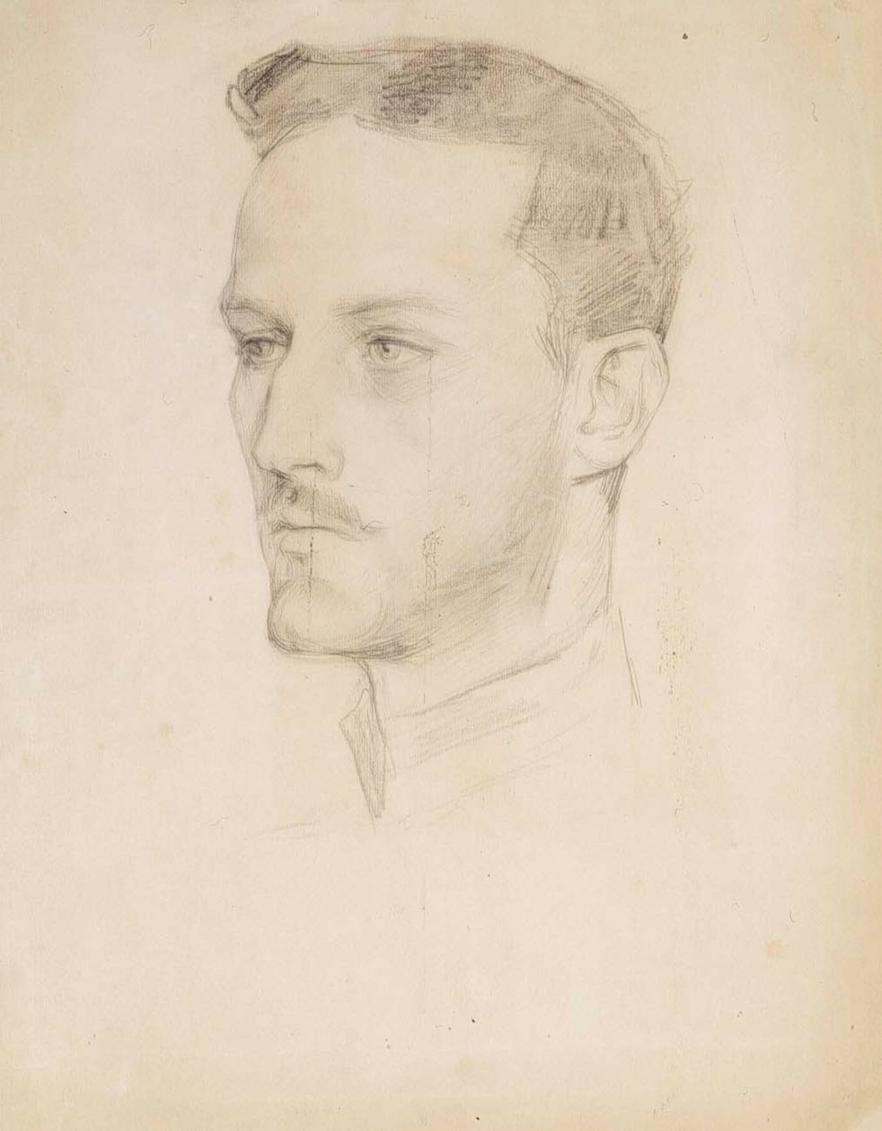 Portrettstudie av prins Carl, hode av Albert Edelfelt