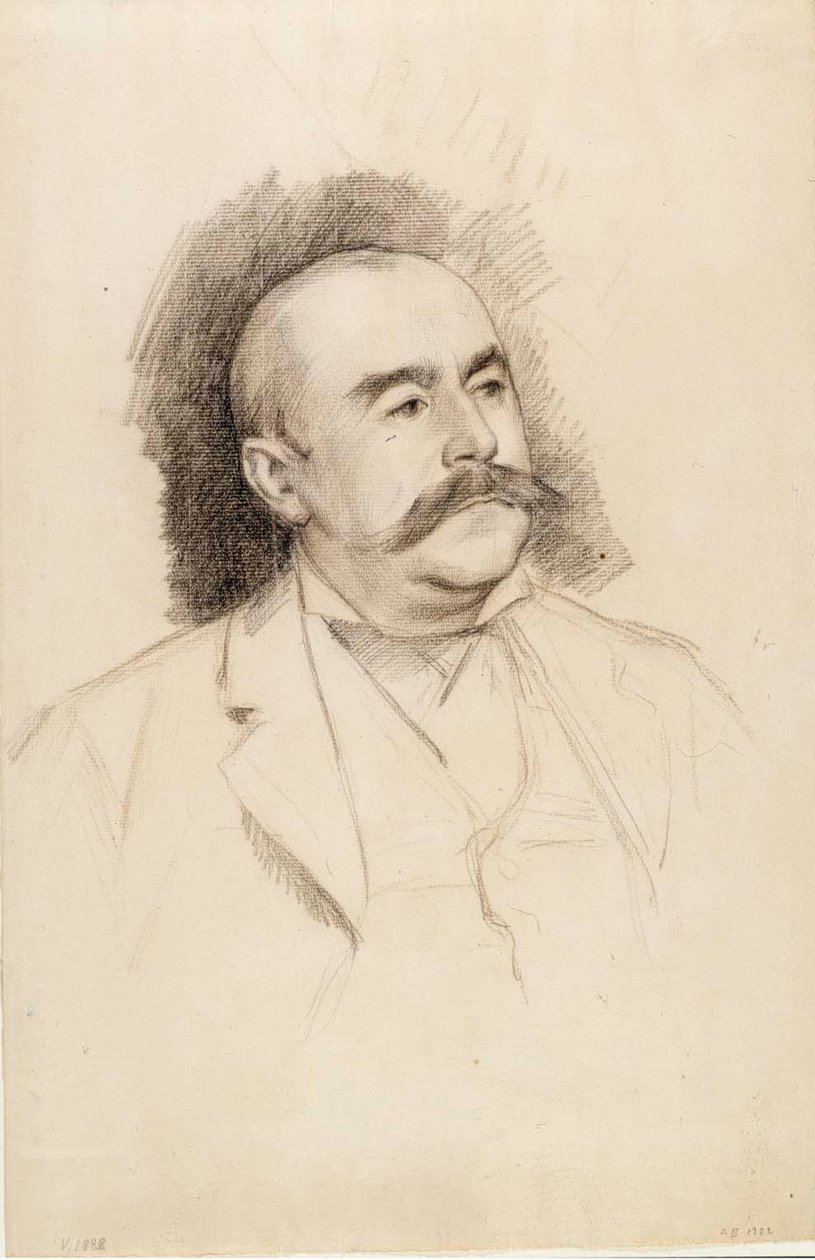 Portrett av baron A. Portalis, skisse av Albert Edelfelt