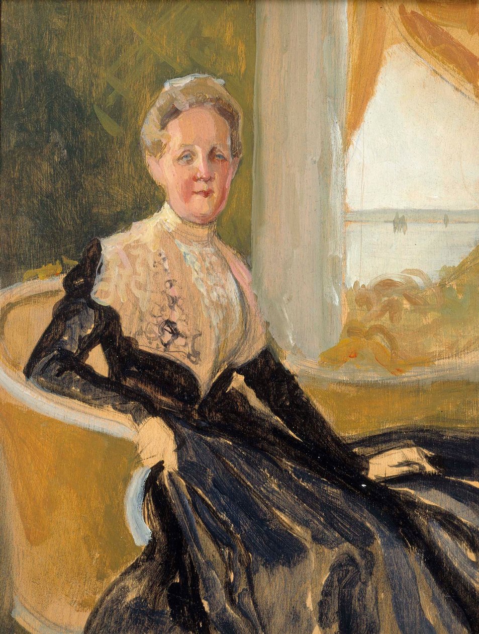 Portrett av grevinne Elisabeth Wachtmaister, komposisjonsskisse av Albert Edelfelt