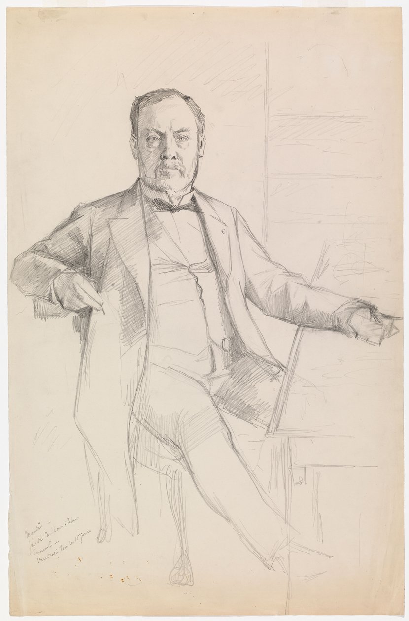 Portrett av Louis Pasteur, skisse av Albert Edelfelt