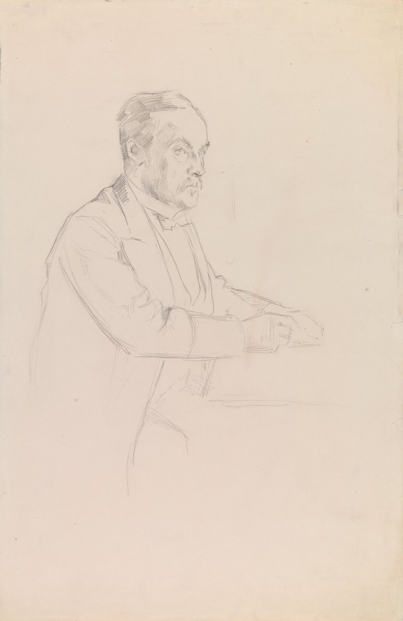 Portrett av Louis Pasteur, skisse av Albert Edelfelt