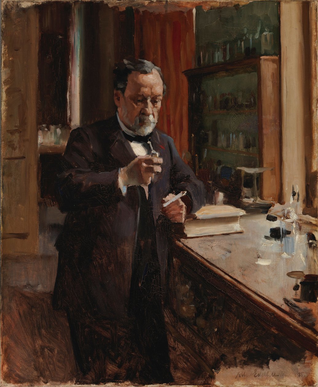 Portrett av Louis Pasteur, skisse av Albert Edelfelt