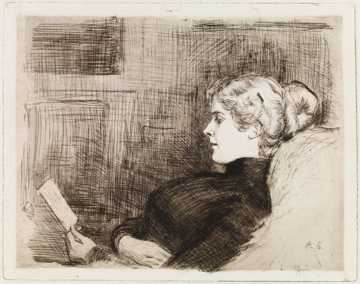 Portrett av Marie Hagelstam (av Heiroth) av Albert Edelfelt