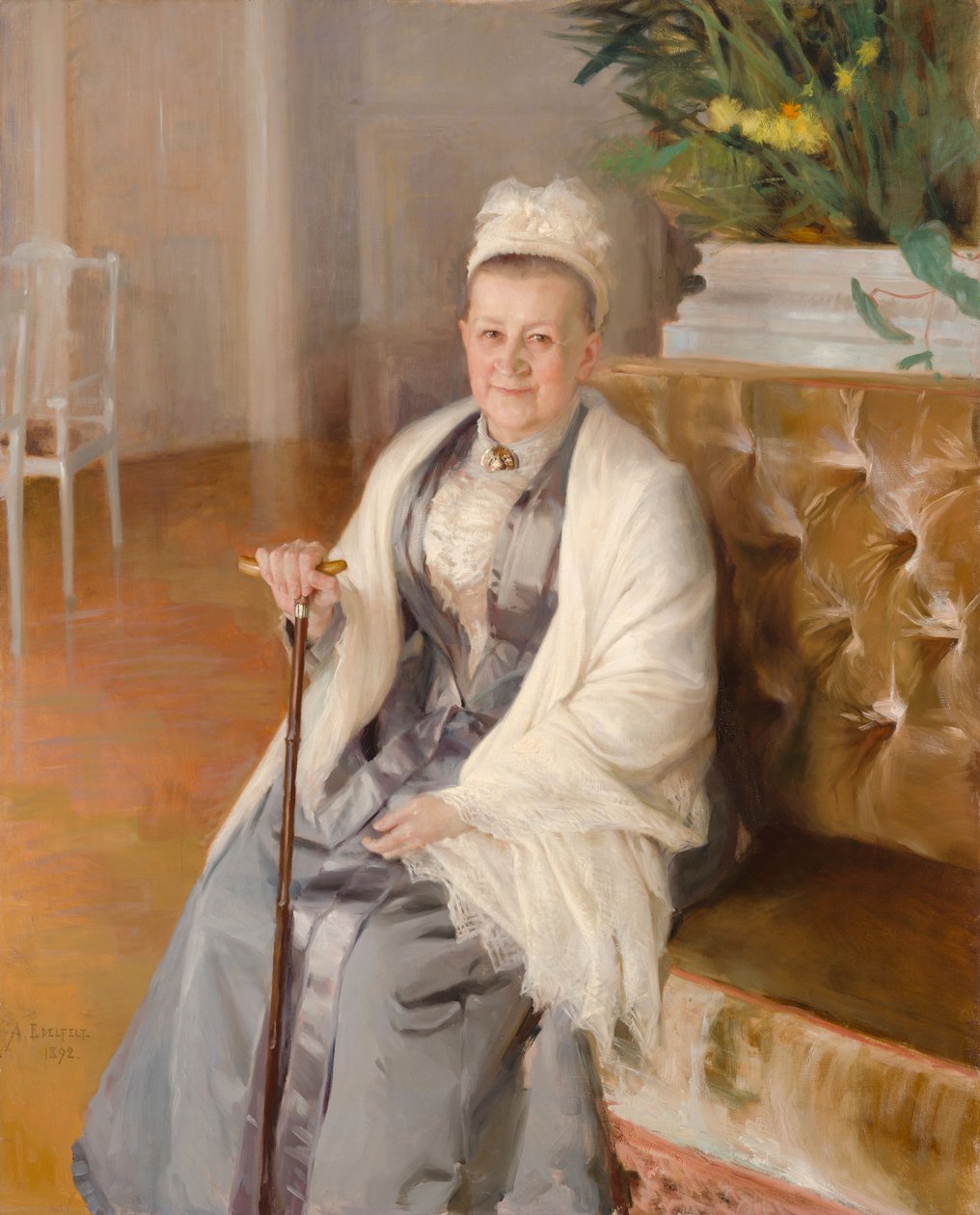 Portrett av fru Anna Sinebrychoff av Albert Edelfelt
