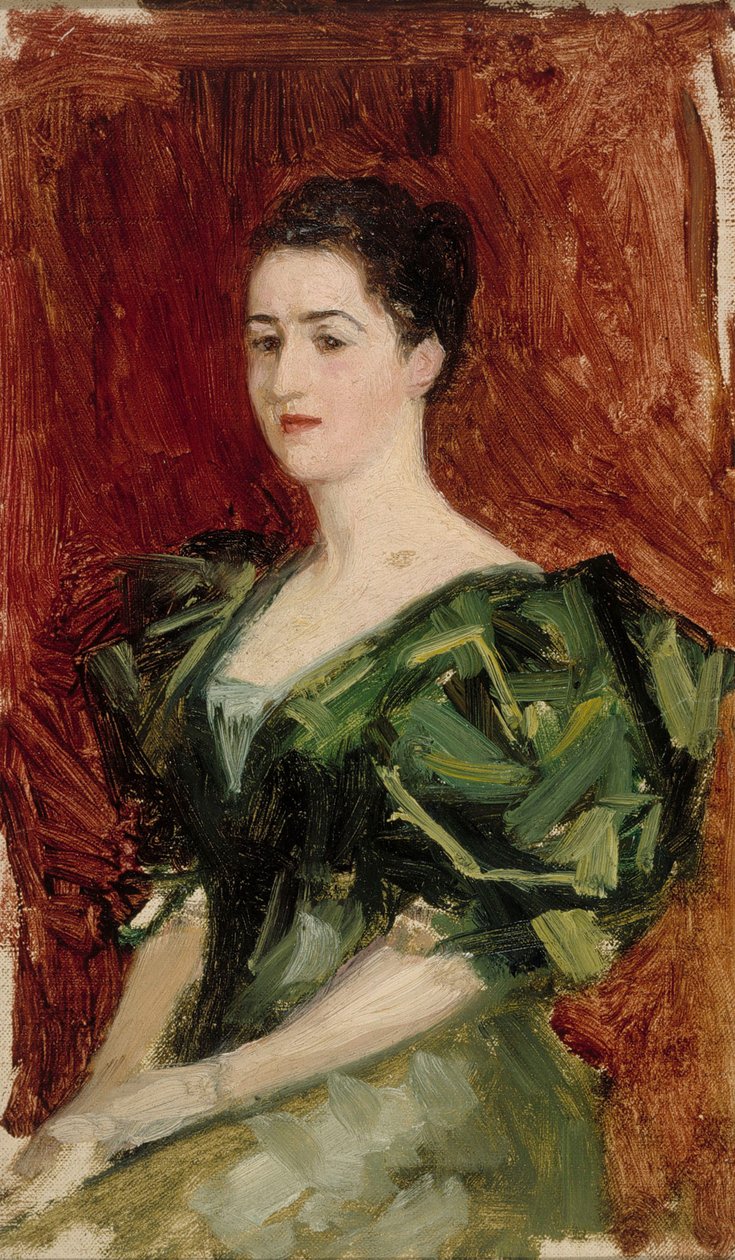 Portrett av fru Dagmar Dippell, komposisjonsskisse av Albert Edelfelt