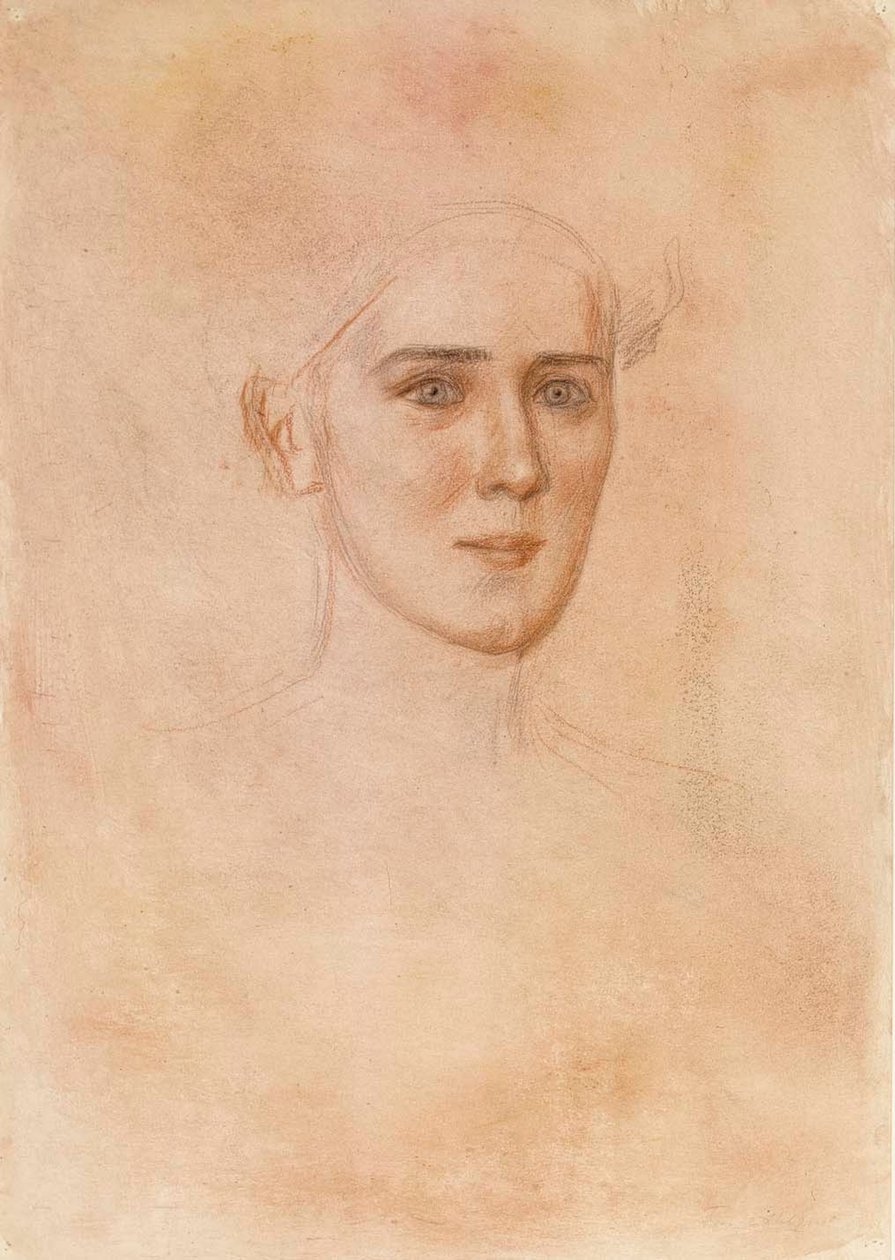 Portrett av en kvinne, ansikt av Albert Edelfelt