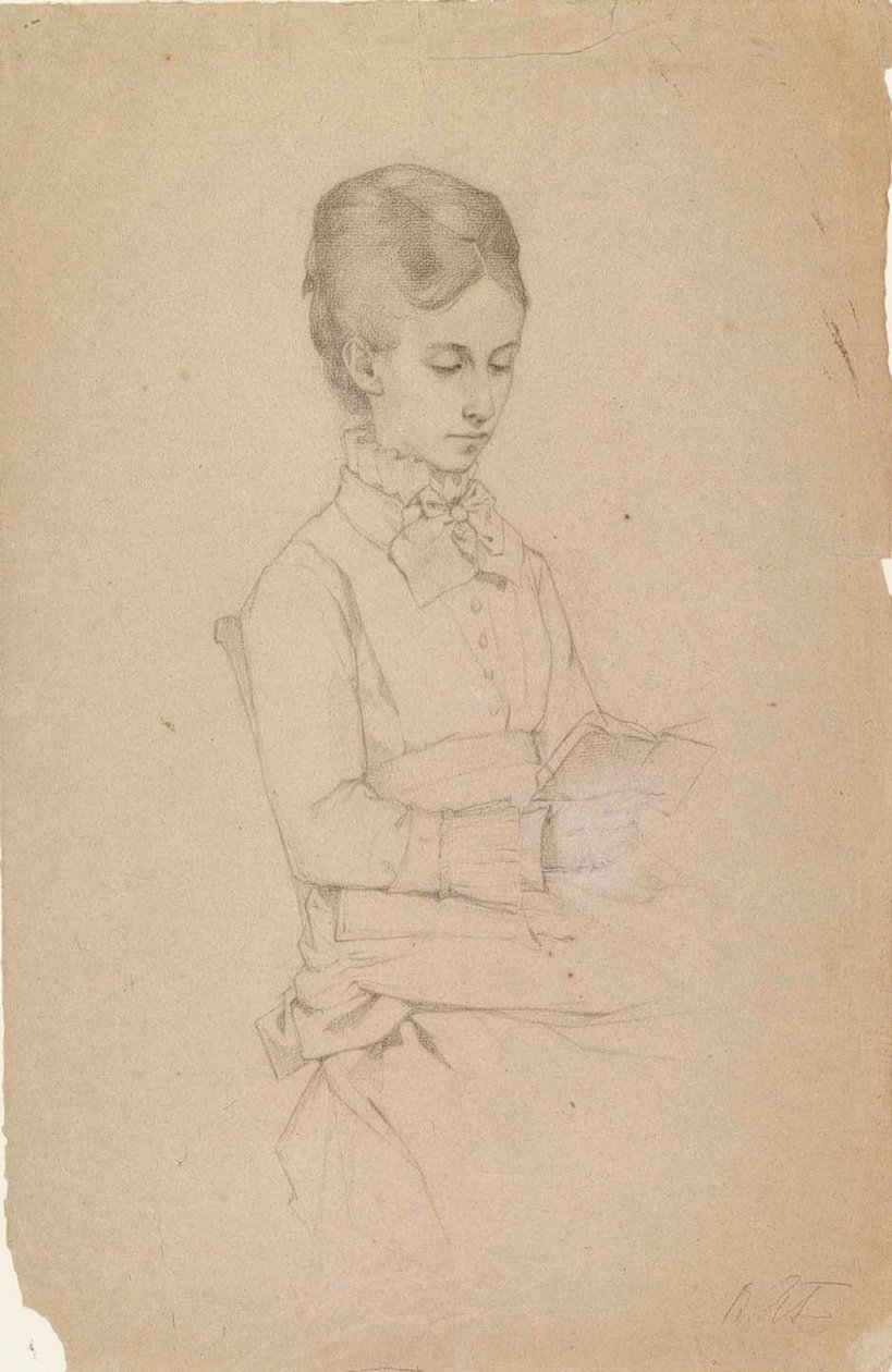 Portrett av en lesende kvinne av Albert Edelfelt