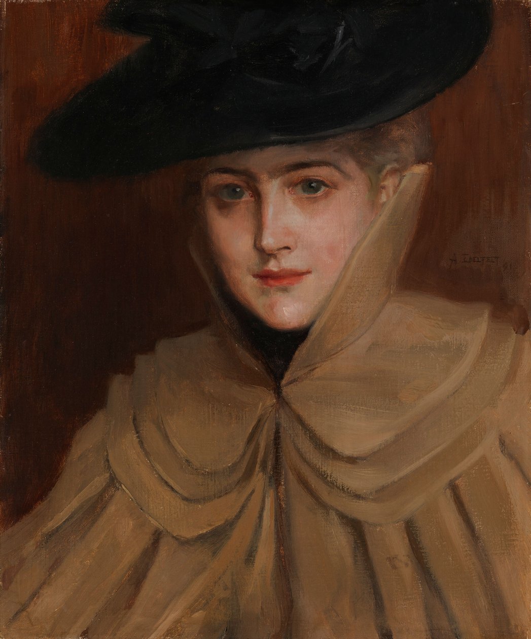 Portrett av en ung kvinne av Albert Edelfelt