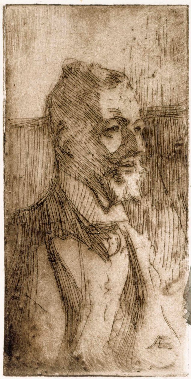 Portrett av kunstneren A. W. Finch av Albert Edelfelt