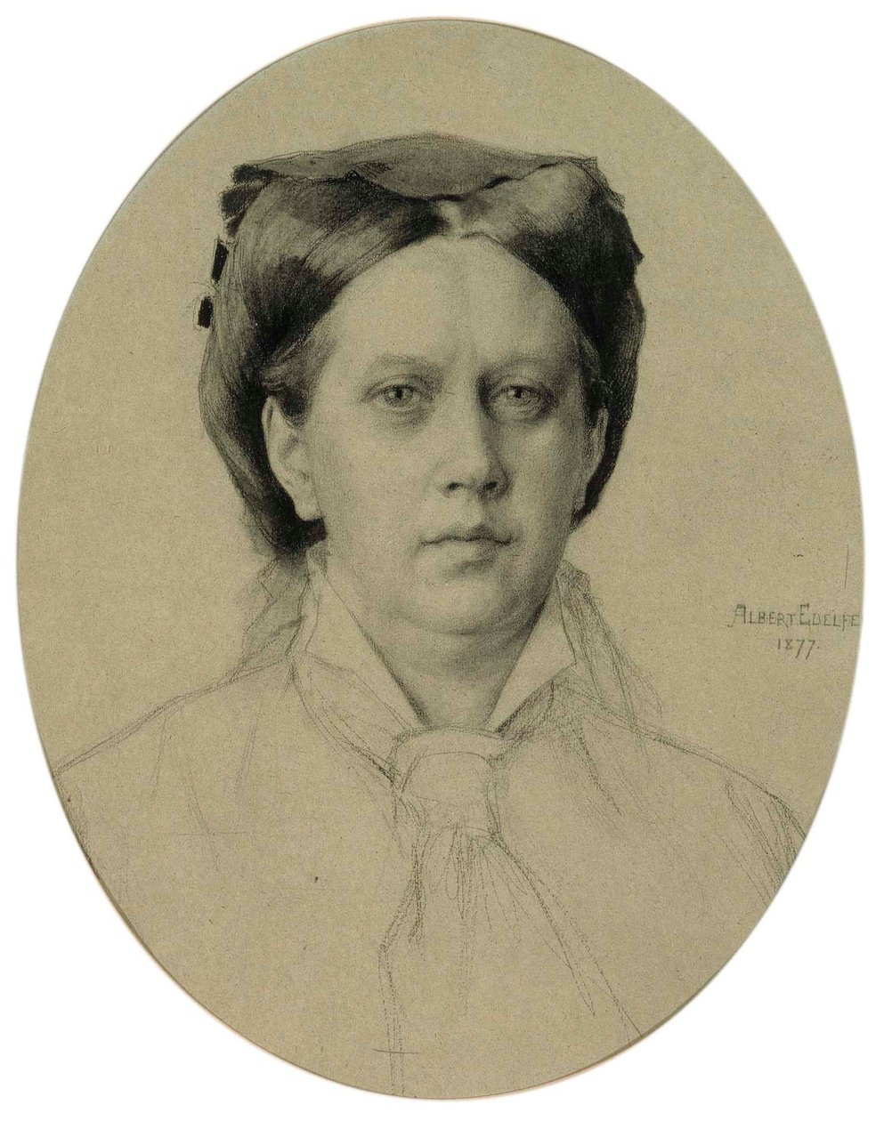 Portrett av kunstnerens mor av Albert Edelfelt